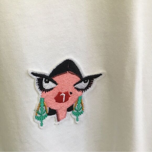 NEW WITH TAGS BADGLEY MISCHKA ORIGINAL ARTWORK‎ TSHIRT IN WHITE - Picture 8 of 10